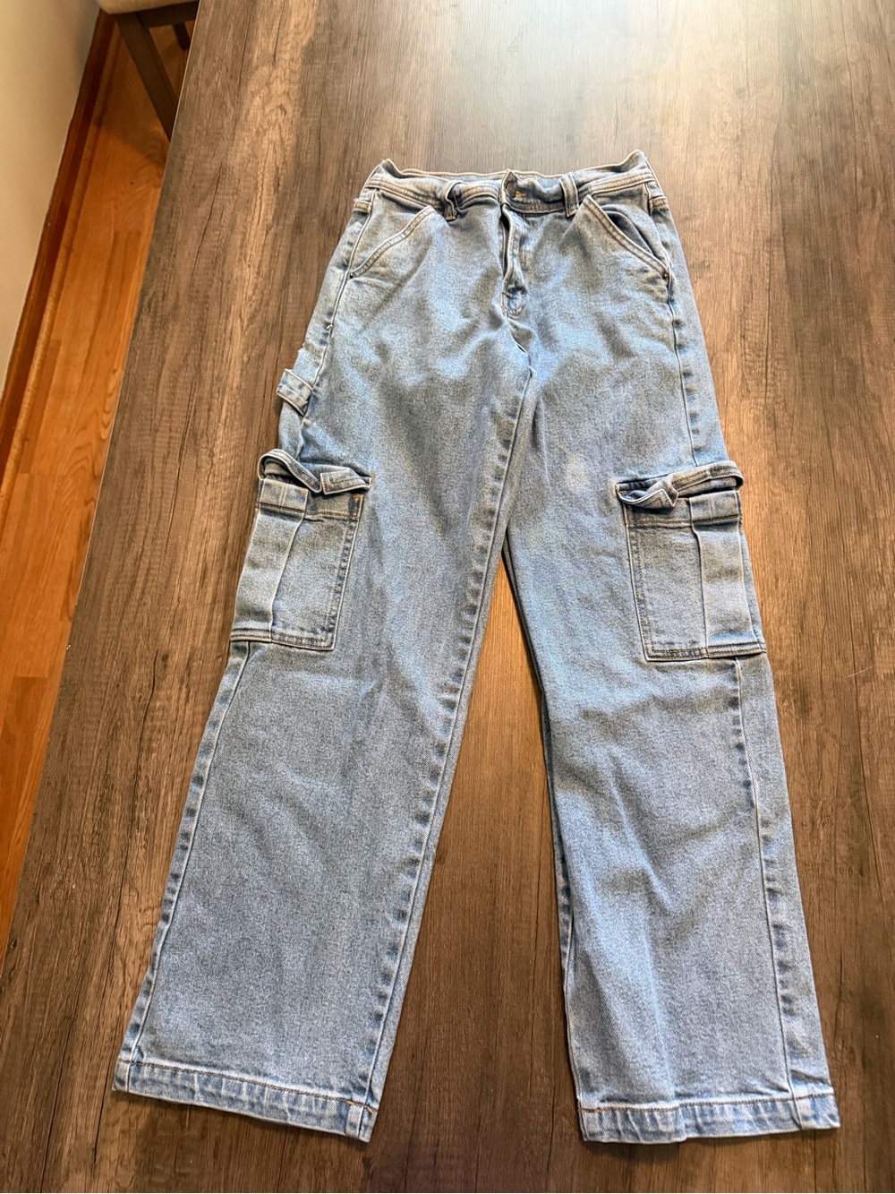 Cello Light Wash Relaxed Cargo Jeans